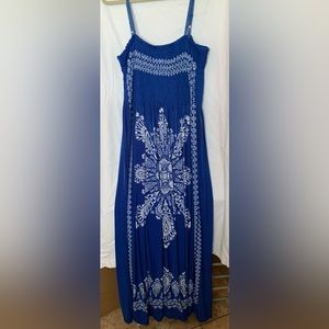 Royal blue maxi dress with adjustable straps